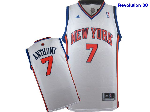 Fast Shipping NBA New York Knicks 7 Carmelo Anthony Revolution 30 Swingman Home Adidas Jersey